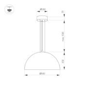 Подвесной светильник  30W Белый теплый 039699 SP-RESTO-HANG-R500 220V IP20 круглый черный