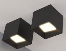 Накладной светильник  10W Белый теплый BOX BLACK 220V диммируемый куб черный