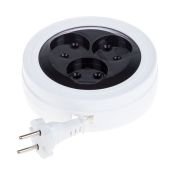 удлинитель без заземления рулетка REXANT 3 гнезда, 3 м, 2х0.75 мм STANDARD 3 белый