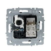 Розетка двойная RJ11+RJ45 кат.5E РК/Т12-БрШ шампань BR-KT20-O-1-K37 BRITE IEK