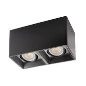Накладной светильник DENKIRS без лампы DK3035-BK 2xGU5.3 прямоугольный черный