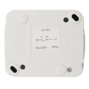 Переключатель проходной Mini OG KR-78-0603 белый IP54 KRANZ