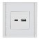 Розетка встраиваемая USB IEK FORTE&PIANO A+C 18Вт FP-U22-018-K01 FP251 белый