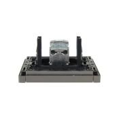ТВ-розетка встраиваемая проходная IEK FORTE&PIANO FP52 9 сталь FP-A10-P-K46