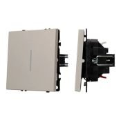 Выключатель встраиваемый одноклавишный проходной Arlight 059430 SWT-NOBE-MKP1-SFPL-L-CA с подсветкой кашемир