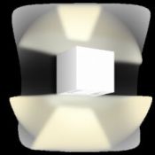 светильник  9W Белый теплый KRAFT WHITE 220V куб  накладной белый