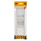 Рамка пластик 3 поста IEK BRITE BR-M32-12-K01 РУ-3-Бр белый/белый
