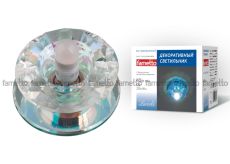 Встраиваемый светильник без лампы 10744 DLS-L117 G9 GLASSY/RAINBOW c LED подсветкой круглый