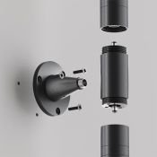 Фиксатор для накладного монтажа системы Shelf CA026BS-B чёрный