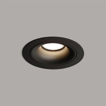 Встраиваемый светильник без лампы DENKIRS ROTO DK2120-BK GU10 черный круглый