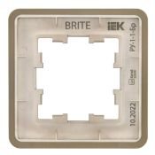 Рамка металлическая 1 пост IEK BRITE BR-M12-M-01-K49 РУ-1-1-Бр латунь RE