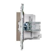 Штепсельная розетка встраиваемая IEK SKANDY 16А SK-R14-16-K98 SK-R04Sa с з/к без з/ш песочный
