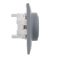 Штепсельная розетка встраиваемая двойная IEK SKANDY 16А SK-R24-16-K03-F SK-R07Gr с з/к с з/ш в сборе серый