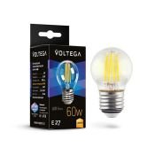светодиодная лампа шар  G45 Белый теплый 6W (7215) 6W/3000K/E27  Globe Филамент Voltega