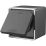 Штепсельная розетка накладная WERKEL GALLANT 16A 250V WL15-02-04 / W5071204  IP44 с/з, шторками и защитной крышкой графит рифленый
