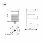 светильник    6W Белый теплый 060623 LTD-GROUND-R65 220V IP67 круглый встраиваемый серебристый светильник    6W Белый теплый 060623 LTD-GROUND-R65 220V IP67 круглый встраиваемый серебристый