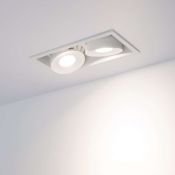 Встраиваемый светильник  18W Белый дневной 028150 CL-SIMPLE-S148x80-9W 45deg 220V IP20 поворотный прямоугольный белый