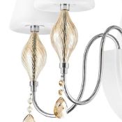 Люстра на штанге Lightstar без лампы 806050 ESCICA 5х40W E14+1х40W G9 хром/коньяк