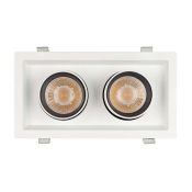 Встраиваемый светильник  20W Белый теплый 031362 LTD-PULL-S110x210-2x10W 3000K 24deg  220V IP20 двойной поворотно-выдвижной  цилиндр белый