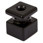 Изолятор фарфоровый черный  МезонинЪ 20х20х25 для 2-х жильного кабеля  80025/05