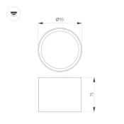 Накладной светильник   8W Белый дневной-MIX 055025 SP-BISCOTTO-R90 230V IP54 круглый черный/золото
