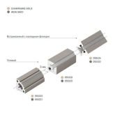 алюминиевый профиль с экраном SL-KANT-H10-SQUARE-2000 CHAMPAGNE GOLD 055320