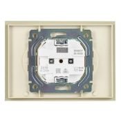 Штепсельная розетка встраиваемая двойная IEK SKANDY 10А SK-R20-10-K10 SK-R03B без з/к без шторок в сборе стекло бежевый