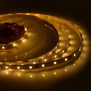 Светодиодная лента Белый теплый 3528 12V  4.8W/m 60Led/метр 00-03 Стандарт 8мм Светодиодная лента Белый теплый 3528 12V  4.8W/m 60Led/метр 00-03 Стандарт 8мм