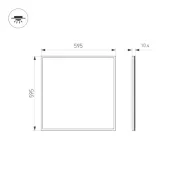 светильник -панель  40W Белый 023144(2) IM-600x600A-40W 220V IP40 квадратный универсальный белый