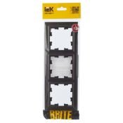 Рамка пластик 3 поста IEK BRITE BR-M32-K45 РУ-3-БрТБ бронза