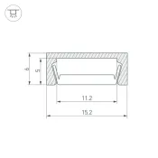 алюминиевый профиль KLUS MIC-M-2000 ANOD BLACK 044540