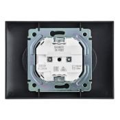 Штепсельная розетка встраиваемая двойная IEK SKANDY 10А SK-R23-10-K48-F SK-R09T без з/к с з/ш в сборе титан
