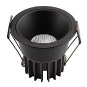 Встраиваемый светильник  12W Белый теплый DENKIRS GRENA DK4500-BK 220V IP20 круглый черный
