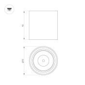 Накладной светильник   8W Белый дневной 039376 SP-SALT-R75 круглый белый