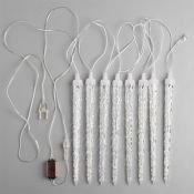 гирлянда фигурная «Сосульки рифленые» Желтый 12V прозрачная нить, 192 LED,2.5х0.3 м с эффектом стекания IP65