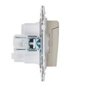 Штепсельная розетка встраиваемая IEK SKANDY 16А SK-R16-16-44-K10 SK-R11B с з/к без з/ш и крышкой бежевый IP44