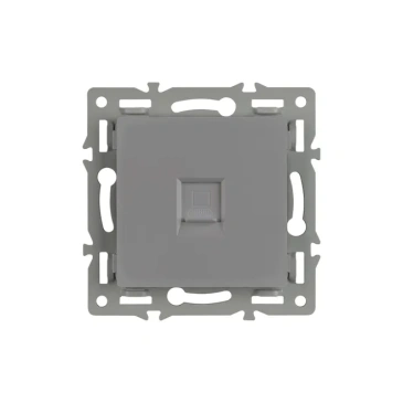 Розетка встраиваемая компьютерная RJ45 кат.6 Arlight 045335 SCT-MPC1-PL-GR серая