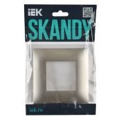Рамка пластик 1 пост IEK SKANDY SK-M12-K37 SK-F01Sh шампань