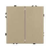 Выключатель встраиваемый двухклавишный непроходной Arlight 054253 SWT-NOBE-MK02-SFPL-GD золото