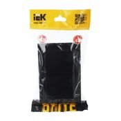 Штепсельная розетка встраиваемая двойная IEK BRITE 16А BR-R26-16-44-K02-F РСбш12-3-44-БрЧ с крышкой в сборе черный IP44