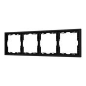 Рамка пластик 4 поста Arlight FRM-NOBE-SFPL-4-BK черная