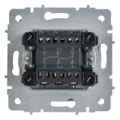 Выключатель встраиваемый двухклавишный проходной IEK BRITE BR-V22-0-10-K91 ВС10-2-6-БрАБ арктический белый