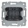 Выключатель встраиваемый двухклавишный проходной IEK BRITE BR-V22-0-10-K91 ВС10-2-6-БрАБ арктический белый