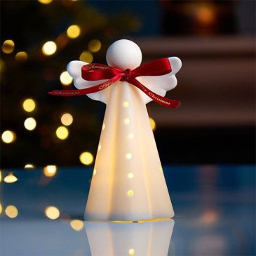 фигурка  светодиодная на батарейках «Ангелок» , 8.2х6.2х12.8 см, 1 LED, LR44х3,керамика, свечение тёплое белое