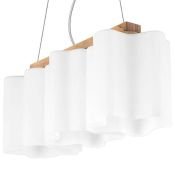 Люстра подвесная Lightstar без лампы 802135 NUBI LEGNO 3х40W E27 белый/светлое дерево