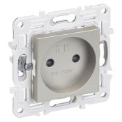 Штепсельная розетка встраиваемая IEK SKANDY 10А SK-R13-10-K37 SK-R01Sh без з/к с з/ш шампань