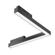 Трековый светильник угловой 24W Белый теплый Базис угловой/Basis Angle Exility 120deg TR042-2-24W3K IP20 на магнитный шинопровод черный