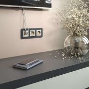 Рамка стеклянная 3 поста WERKEL Elite W0032440 графит