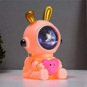 Ночник-увлажнитель Зайчик космонавт LED USB белый 12х12х18 см