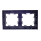 Рамка металлическая 2 поста IEK BRITE BR-M22-M-K47 РУ-2-1-БрА алюминий